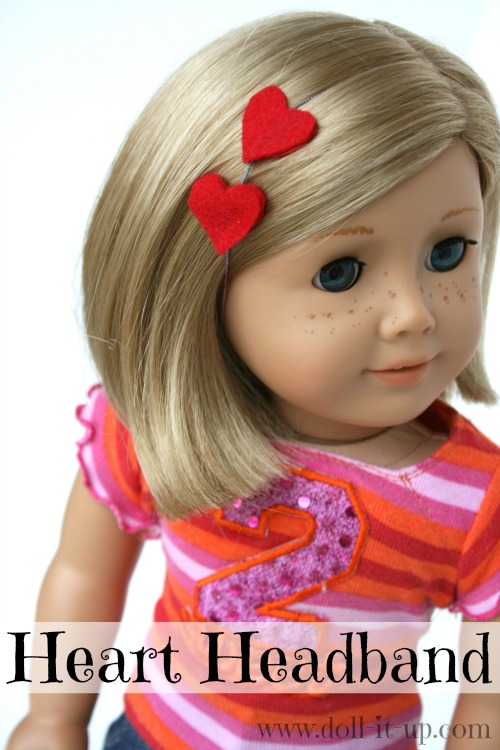 Make a heart headband for your dollsby Doll It Up