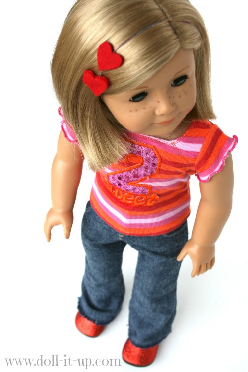 heart headband for Valentines by Doll It Up