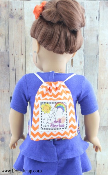Make a drawstring backpack for dolls-pattern included!
