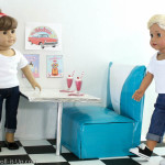 Retro Diner Booth for Dolls
